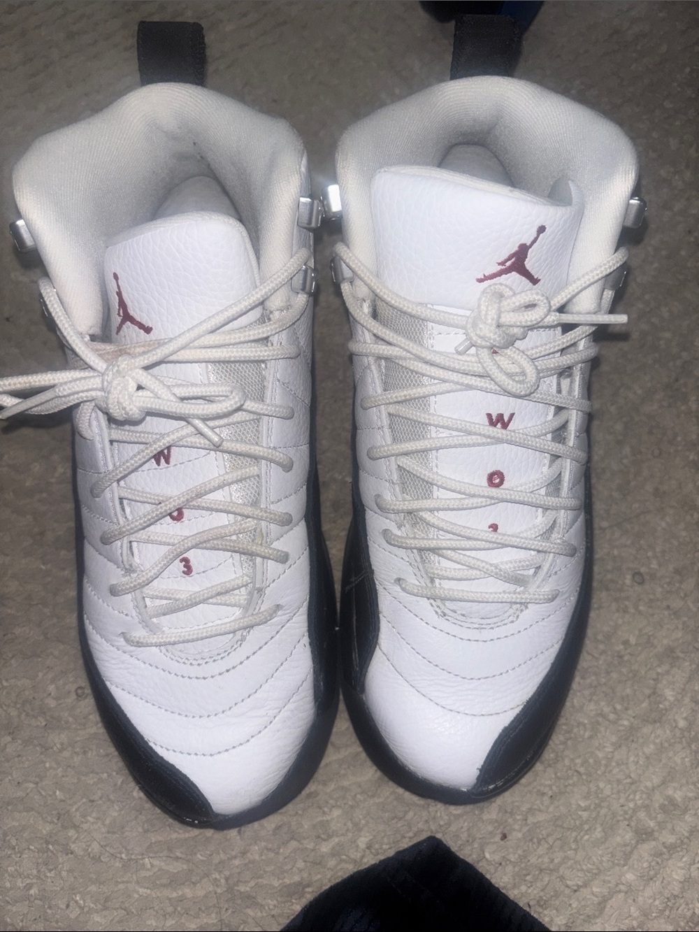 Jordan White, Black & Maroon Retro Basketball Sneakers